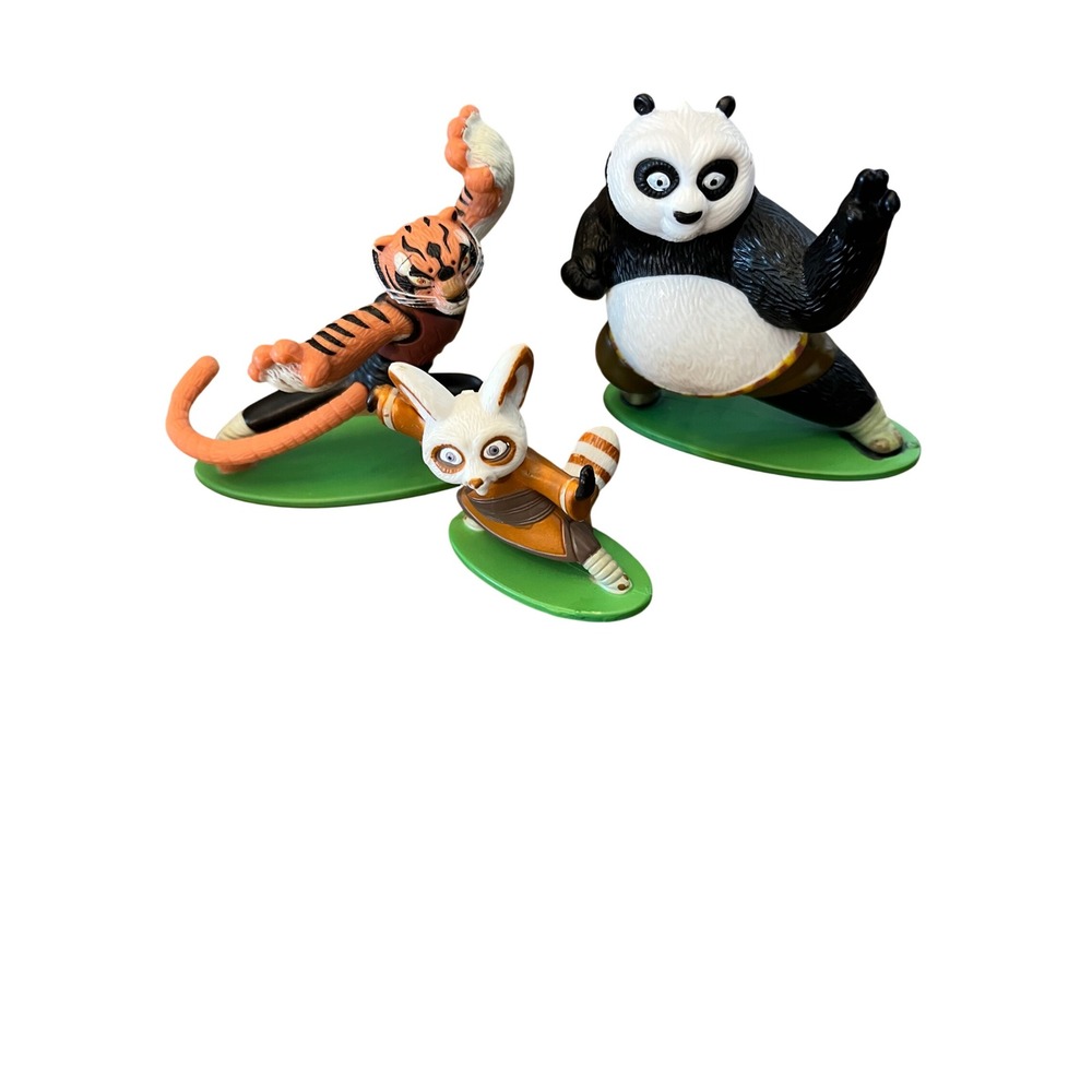 Kung Fu Panda DecoPac Cake Topper Figures Po Tigress Shifu 3 Piece Set DreamWork